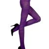 Spirit Halloween Black and Purple Striped Tights 1 Spirit Halloween Black and Purple Striped Tights -HALLOWEEN COSTUMES Sales Store 00117341 a