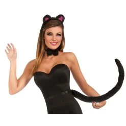Spirit Halloween Extra Long Faux Fur Black Cat Tail -HALLOWEEN COSTUMES Sales Store 00118596 b