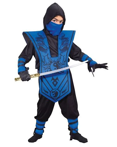 Spirit Halloween Kids Blue Chest Ninja Costume 3 Spirit Halloween Kids Blue Chest Ninja Costume