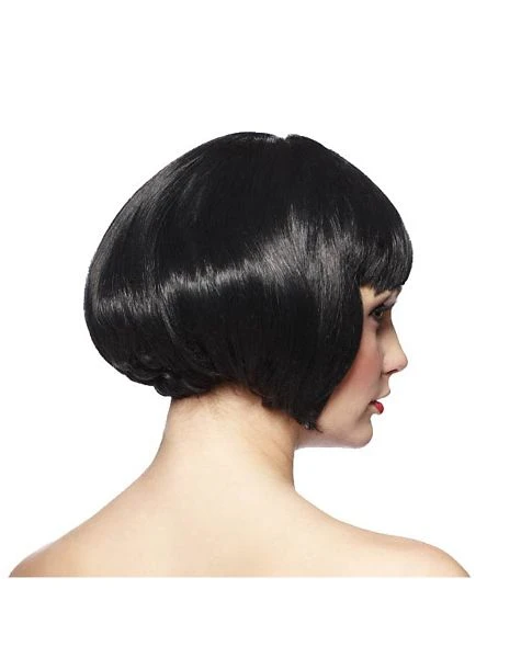 Spirit Halloween Short Black Bob Wig 4 Spirit Halloween Short Black Bob Wig - Image 2