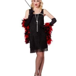 Spirit Halloween Adult Black Flapper Costume
