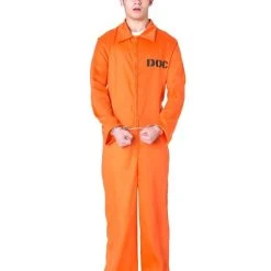 Spirit Halloween Adult Department of Corrections Prisoner One Piece Costume 20 Spirit Halloween Adult Department of Corrections Prisoner One Piece Costume -HALLOWEEN COSTUMES Sales Store 00580787 a