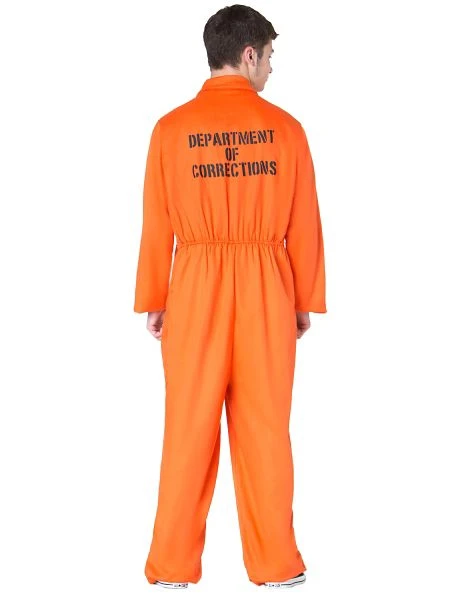 Spirit Halloween Adult Department of Corrections Prisoner One Piece Costume 12 Spirit Halloween Adult Department of Corrections Prisoner One Piece Costume - Image 10