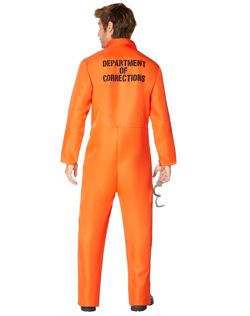 Spirit Halloween Adult Department of Corrections Prisoner One Piece Costume 4 Spirit Halloween Adult Department of Corrections Prisoner One Piece Costume - Image 2