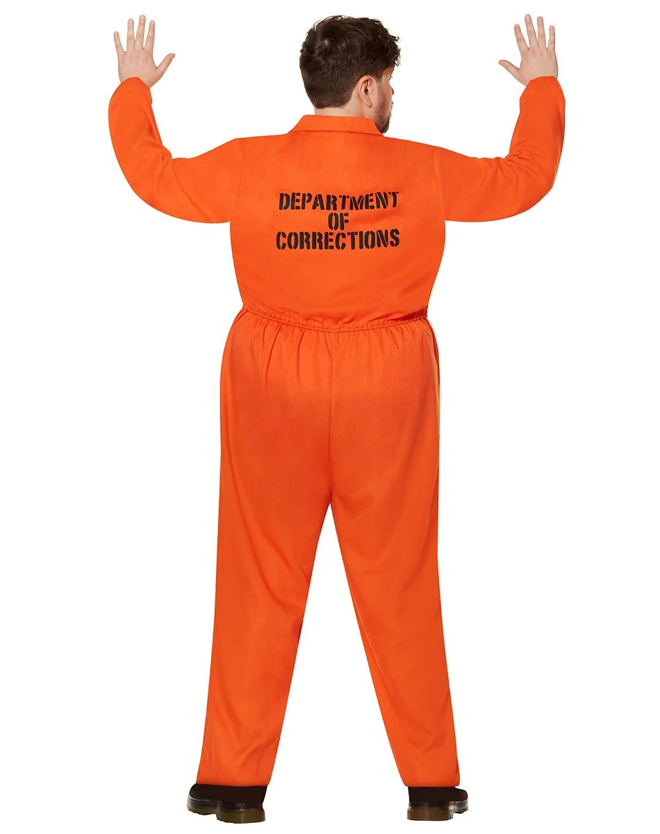 Spirit Halloween Adult Department of Corrections Prisoner One Piece Costume 8 Spirit Halloween Adult Department of Corrections Prisoner One Piece Costume - Image 6