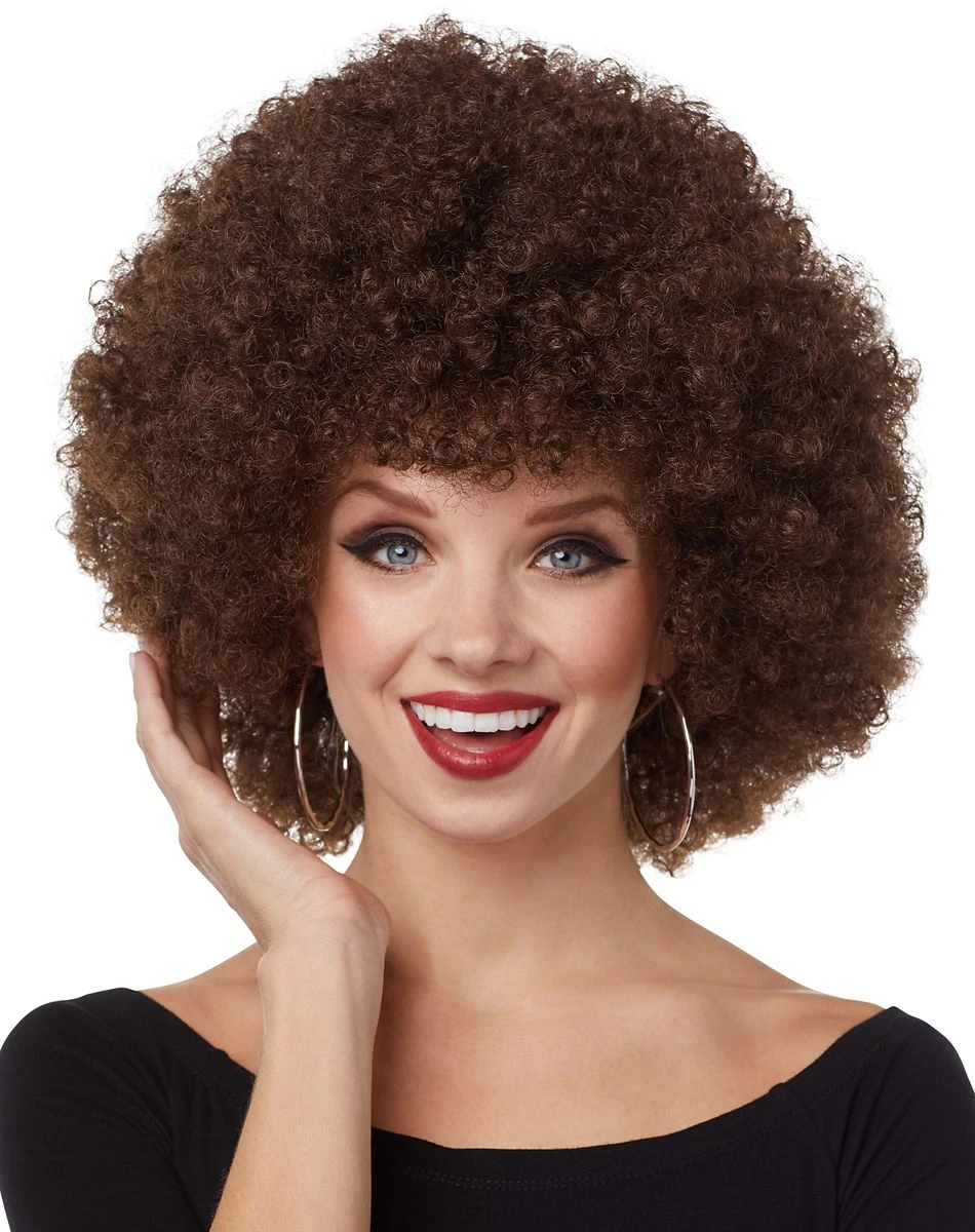 Spirit Halloween Brown Curly Wig 3 Spirit Halloween Brown Curly Wig