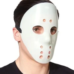 Spirit Halloween Glow in Dark Hockey Half Mask -HALLOWEEN COSTUMES Sales Store 00629949 b