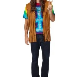 Spirit Halloween Fringed Suede Hippie Vest