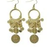 Spirit Halloween Goldtone Coin Greek Goddess Earrings -HALLOWEEN COSTUMES Sales Store 01005859 a