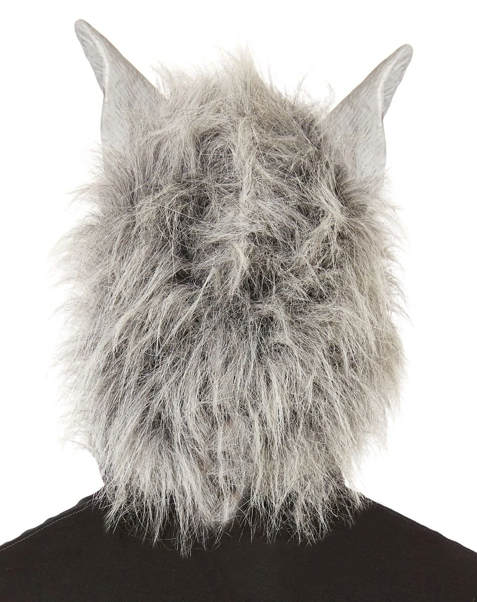 Spirit Halloween Grey Faux Fur Wolf Full Mask with Hands 5 Spirit Halloween Grey Faux Fur Wolf Full Mask with Hands - Image 3