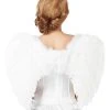 Spirit Halloween White Faux Feather Wings -HALLOWEEN COSTUMES Sales Store 01039627 a