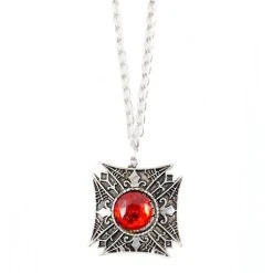 Spirit Halloween Classic Red Stone Necklace