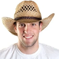 Spirit Halloween Western Seagrass Hat -HALLOWEEN COSTUMES Sales Store 01067701 b