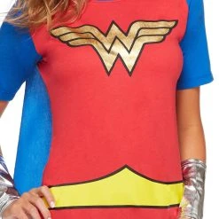 Spirit Halloween Caped Wonder Woman T Shirt - DC Comics -HALLOWEEN COSTUMES Sales Store 01159094 c