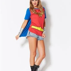 Spirit Halloween Caped Wonder Woman T Shirt - DC Comics -HALLOWEEN COSTUMES Sales Store 01159094 d