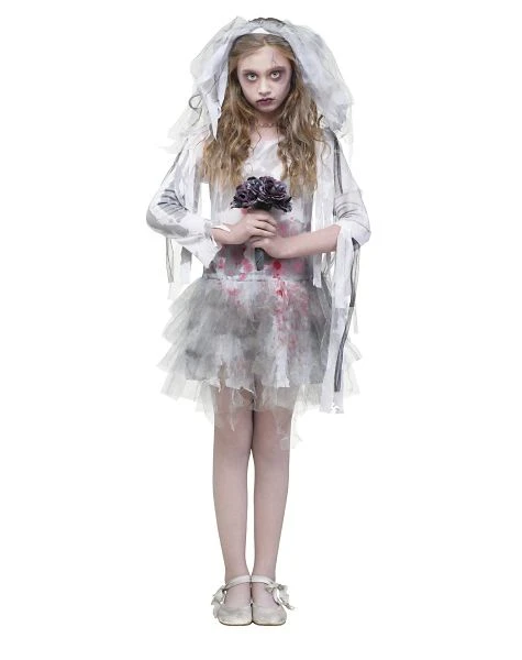 Spirit Halloween Kids Zombie Bride Costume 4 Spirit Halloween Kids Zombie Bride Costume - Image 2