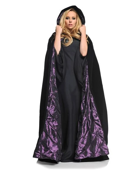 Spirit Halloween Black and Purple Cape Costume 3 Spirit Halloween Black and Purple Cape Costume