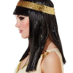 Spirit Halloween Cleopatra Wig with Headband -HALLOWEEN COSTUMES Sales Store 01182211 c