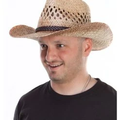 Spirit Halloween Western Seagrass Hat -HALLOWEEN COSTUMES Sales Store 01199074 b