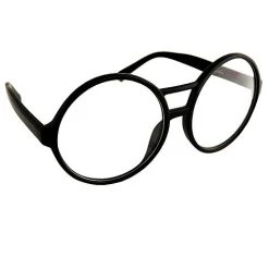 Spirit Halloween Black Round School Nerd Glasses