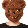Spirit Halloween Brown Scary Teddy Bear Half Mask -HALLOWEEN COSTUMES Sales Store 01224898 a
