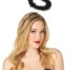 Spirit Halloween Faux Marabou Black Halo -HALLOWEEN COSTUMES Sales Store 01228287 a