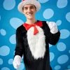 Spirit Halloween Adult Cat in the Hat One Piece Costume - Dr. Seuss -HALLOWEEN COSTUMES Sales Store 01253954 a