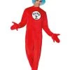 Spirit Halloween Adult Thing 1 and 2 One Piece Costume - Dr. Seuss -HALLOWEEN COSTUMES Sales Store 01253962 a