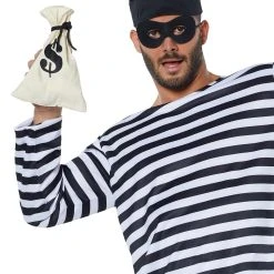 Spirit Halloween Adult Burglar Costume -HALLOWEEN COSTUMES Sales Store 01262906 c