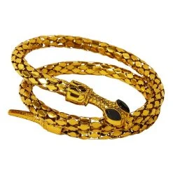 Spirit Halloween Goldtone Roman Snake Cuff -HALLOWEEN COSTUMES Sales Store 01267277 a