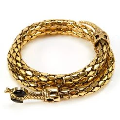 Spirit Halloween Goldtone Roman Snake Cuff -HALLOWEEN COSTUMES Sales Store 01267277 c