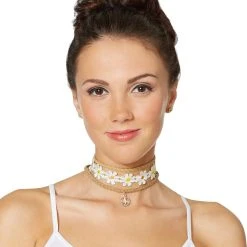Spirit Halloween Hippie Choker Necklace Set -HALLOWEEN COSTUMES Sales Store 01268556 b