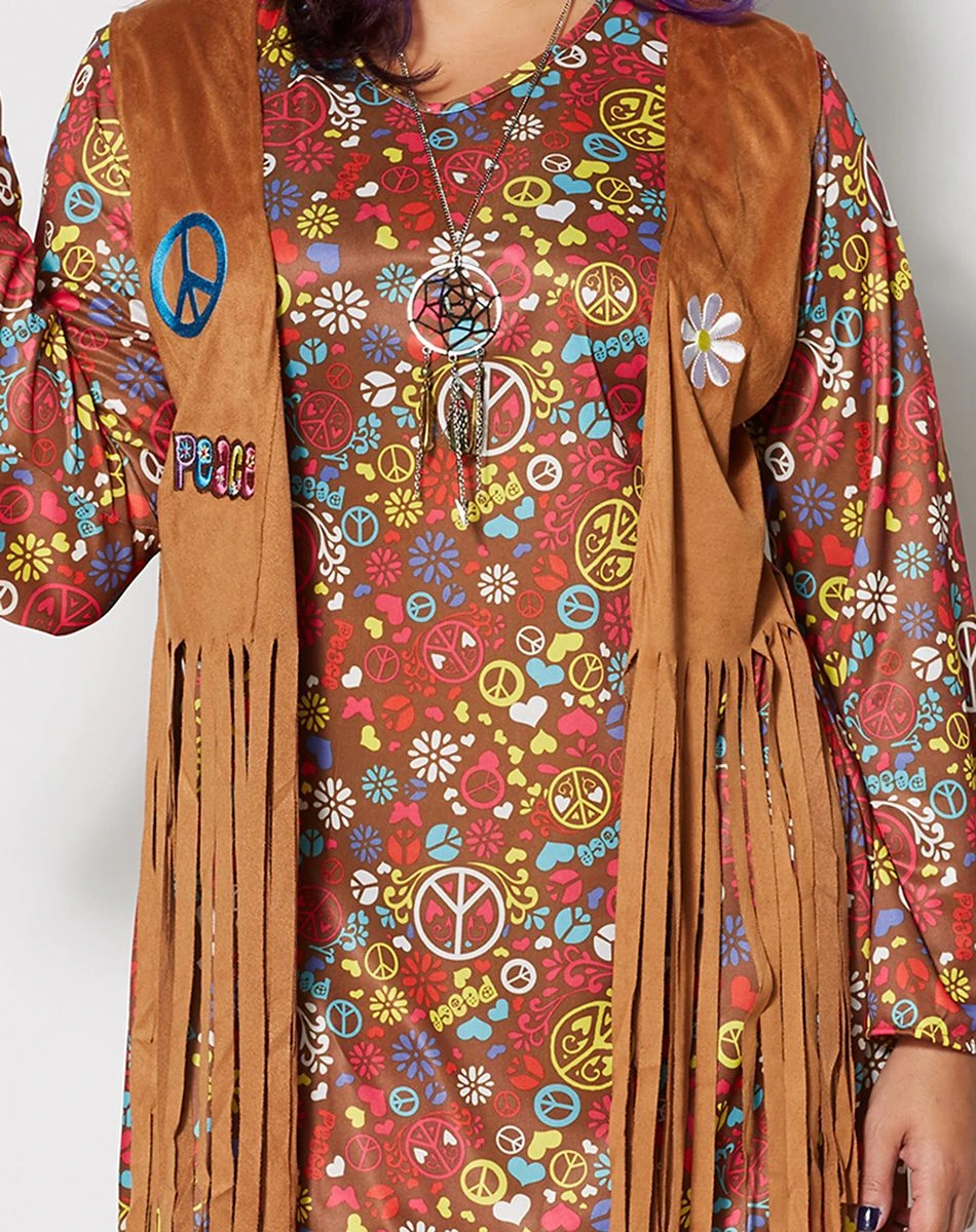 Spirit Halloween Adult Peace and Love Hippie Costume 5 Spirit Halloween Adult Peace and Love Hippie Costume - Image 3