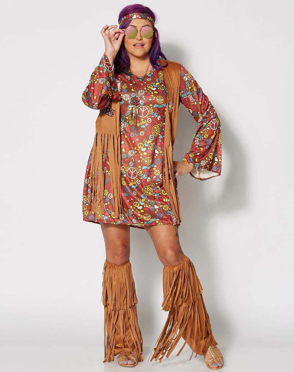 Spirit Halloween Adult Peace and Love Hippie Costume 6 Spirit Halloween Adult Peace and Love Hippie Costume - Image 4