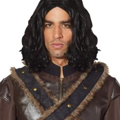 Spirit Halloween Black Medieval Wig