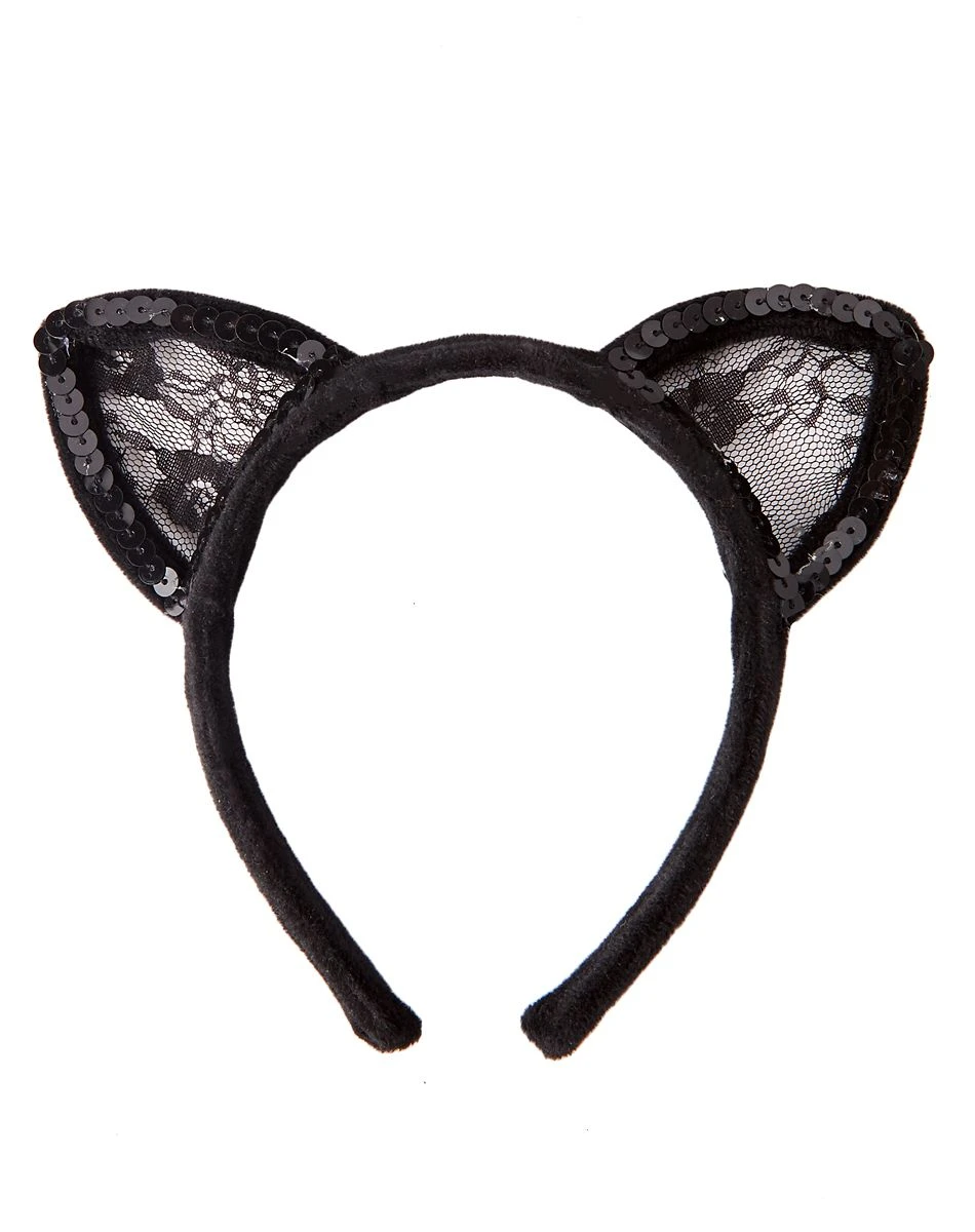 Spirit Halloween Black Lace Cat Ears 3 Spirit Halloween Black Lace Cat Ears