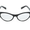 Spirit Halloween '50s Black Rhinestone Cat Eye Glasses
