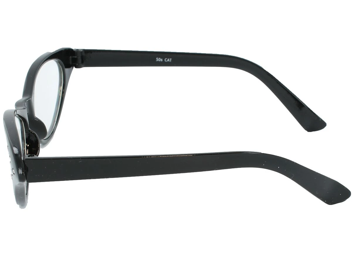 Spirit Halloween '50s Black Rhinestone Cat Eye Glasses 4 Spirit Halloween '50s Black Rhinestone Cat Eye Glasses - Image 2