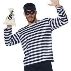 Spirit Halloween Adult Burglar Plus Size Costume -HALLOWEEN COSTUMES Sales Store 01297035 c
