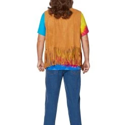 Spirit Halloween Fringed Suede Hippie Vest -HALLOWEEN COSTUMES Sales Store 01297191 b