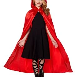 Spirit Halloween Kids Red Satin Cape