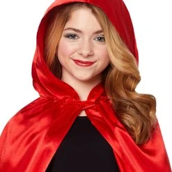 Spirit Halloween Kids Red Satin Cape -HALLOWEEN COSTUMES Sales Store 01297787 c
