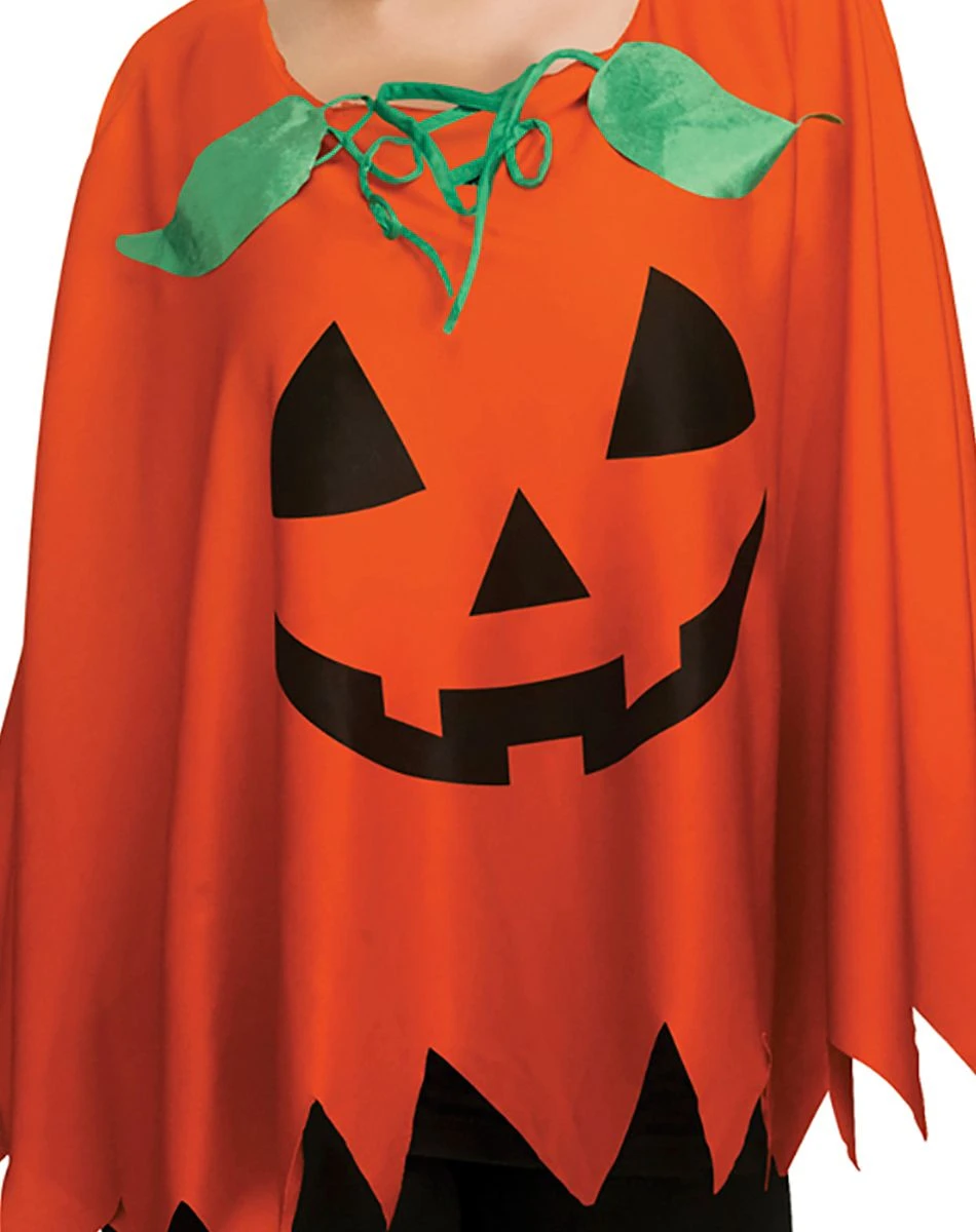 Spirit Halloween Adult Pumpkin Poncho 4 Spirit Halloween Adult Pumpkin Poncho - Image 2