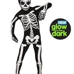 Spirit Halloween Kids Glow In The Dark Skeleton Morphsuit Costume -HALLOWEEN COSTUMES Sales Store 01303320 b