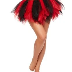 Spirit Halloween Black and Red Shredded Tutu