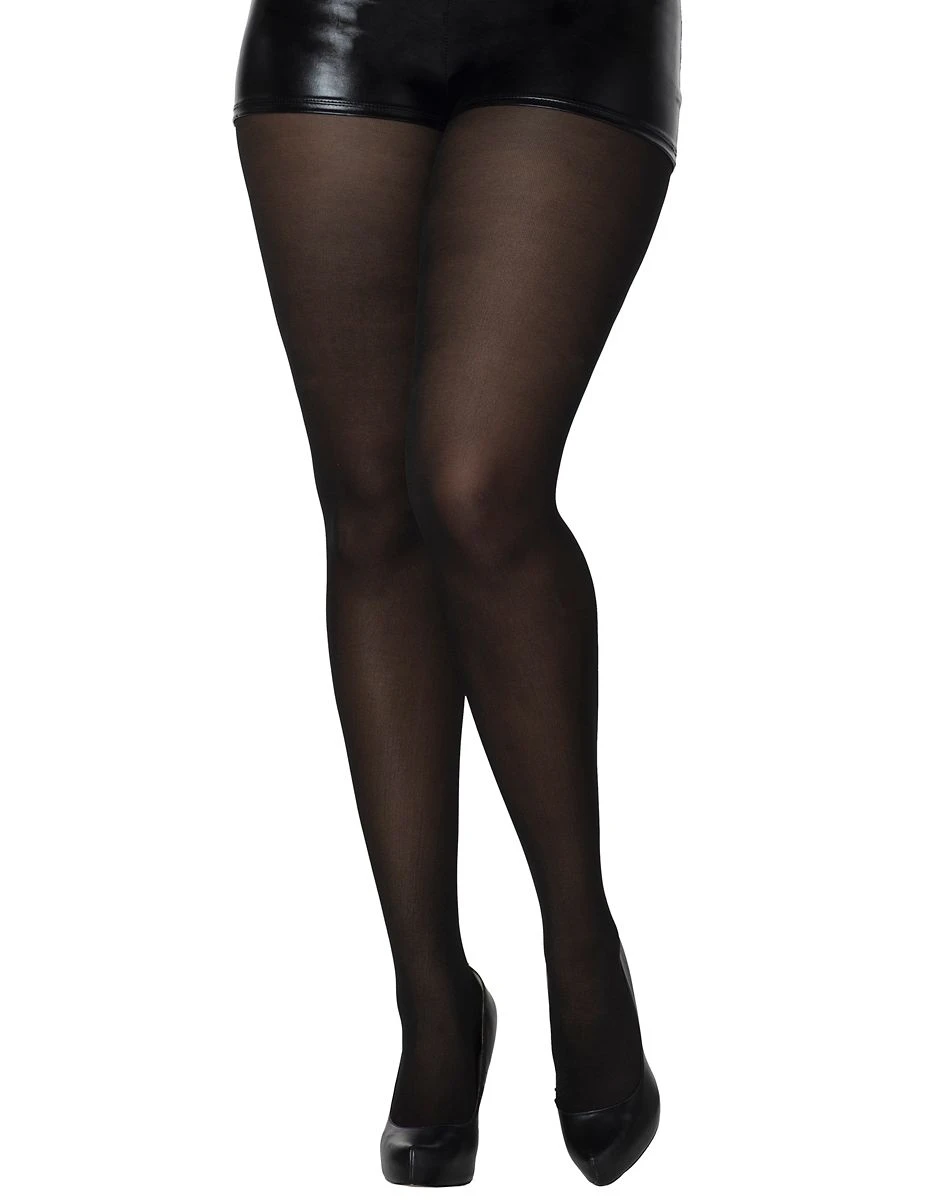 Spirit Halloween Opaque Tights - Black 6 Spirit Halloween Opaque Tights - Black - Image 4