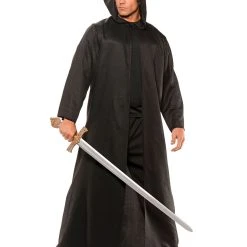 Spirit Halloween Adult Black Hooded Cloak
