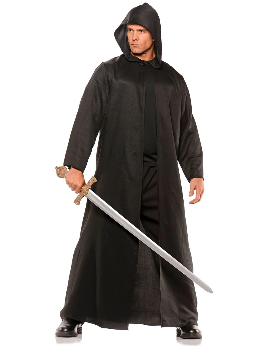 Spirit Halloween Adult Black Hooded Cloak 3 Spirit Halloween Adult Black Hooded Cloak
