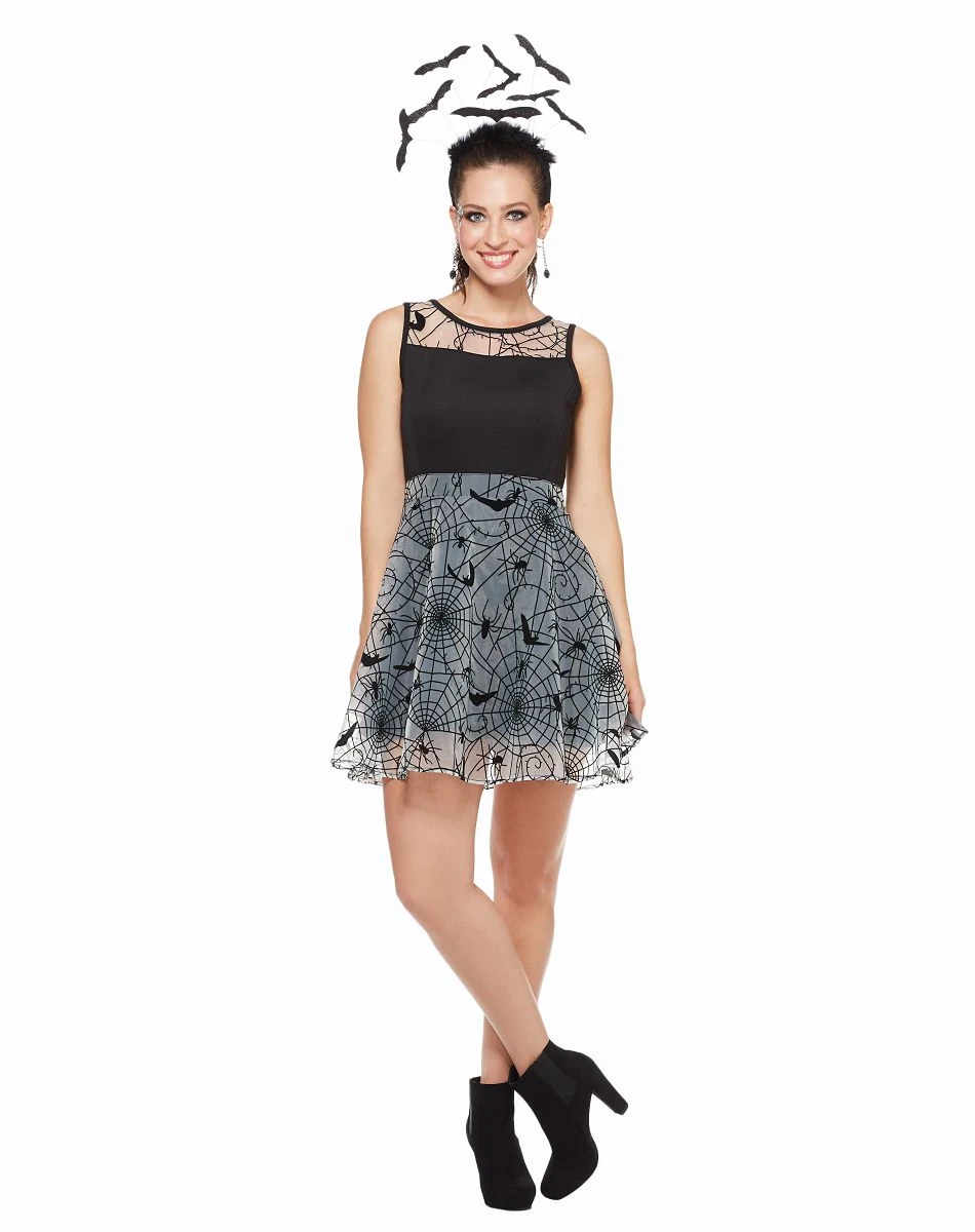 Spirit Halloween Black Bat and Spider Dress 3 Spirit Halloween Black Bat and Spider Dress
