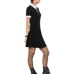 Spirit Halloween Black Collared Dress -HALLOWEEN COSTUMES Sales Store 01315480 b